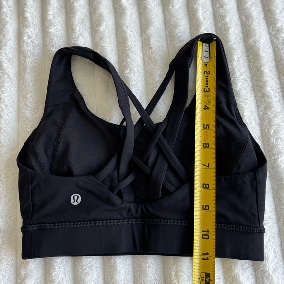 lululemon Black Strappy Sports Bra luxtreme perfection condition activewear gym - Picture 9 of 10